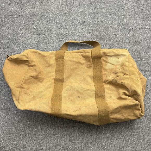 Rothco Canvas Duffel Bag Army Style Tan Heavy Duty 24x15 Large Carry All Tote - Picture 4 of 11